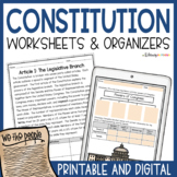 US Constitution Worksheets | Graphic Organizers | Printabl