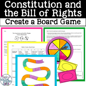 Preview of Constitution and Bill of Rights Project: Create a Board Game