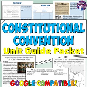 Preview of Constitution and Constitutional Convention Study Guide and Unit Packet