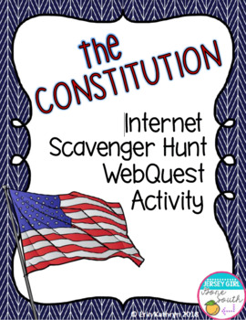 Preview of Constitution Internet Scavenger Hunt WebQuest Activity