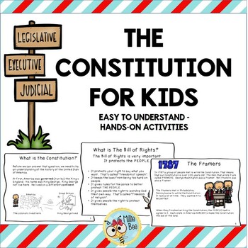 Preview of Constitution: the Framers, the Preamble, Second Grade, Print and Digital