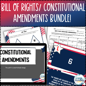 Preview of Constitutional Amendments & Bill of Rights Lesson & Activities Bundle
