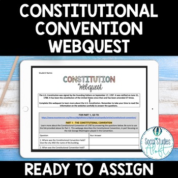 Preview of Constitutional Convention Activity Digital Webquest Google Docs™