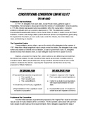 Constitutional Convention: Can We Fix It? Worksheet