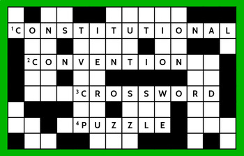 Constitutional Convention Crossword Puzzle by TxMAP Teacher TPT