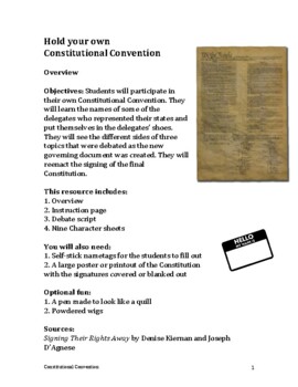 Preview of Constitutional Convention: Have your own