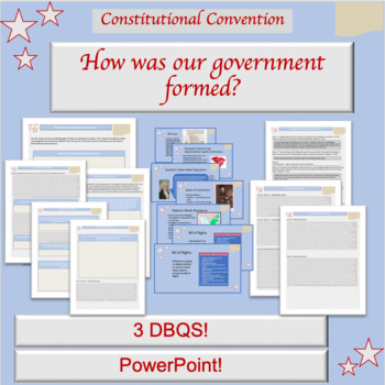 Preview of Constitutional Convention Lesson Plan | Great Compromise | 3/5ths | Federalists