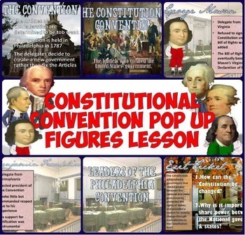 Preview of Constitutional Convention Pop-Up Figures "Rise of Democracy" Lesson