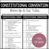 Constitutional Convention - Warm Up & Exit Ticket | Printa