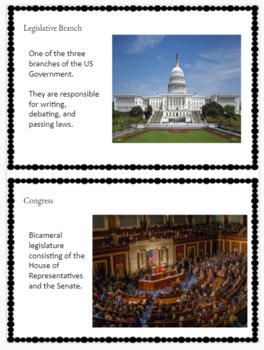 Preview of Constitutional Era Vocabulary Cards