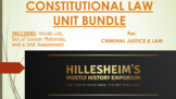 Constitutional Law Unit Bundle