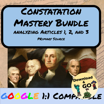 Preview of Constitution Mastery Bundle: 3 Branches of Government  - Primary Source