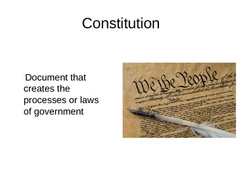 Preview of Constitutional Vocabulary Word Wall