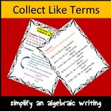 Construct And Simplify An Algebraic Writing ,Collect Like Terms.