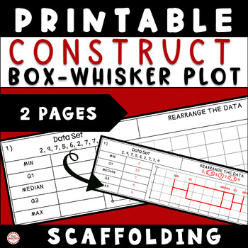 Preview of Construct Box and Whisker Plots Five Number Summary Data & Statistics Printable