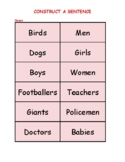 Construct a Sentence - Nouns, Verbs & Adverbs