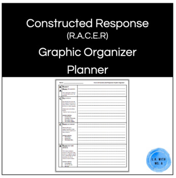 Preview of RACER Constructed Response Paragraph Graphic Organizer