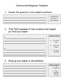 Constructed Response / Open Ended Question Template