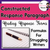 Constructed Response Paragraph - Reading Response Forms