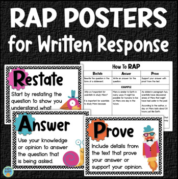 Preview of 3rd 4th Grade Reading Constructed Response to Reading Posters