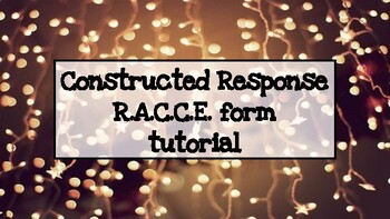 Preview of Constructed Response R.A.C.C.E. form visual aid