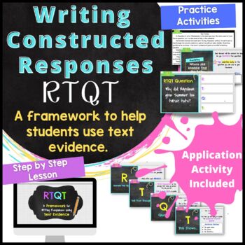 Preview of How to Write Constructed Response using Text Evidence-Perfect for Middle School!