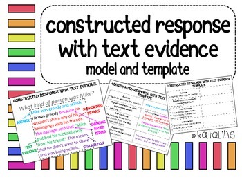 Preview of Constructed Response with Text Evidence