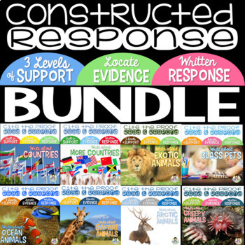 Preview of Constructed Response Passages with Text Evidence *BIG BUNDLE*