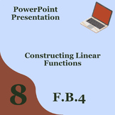 Constructing Linear Functions Editable PowerPoint 8th Grad