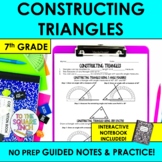 Constructing Triangles Notes & Practice | + Interactive No