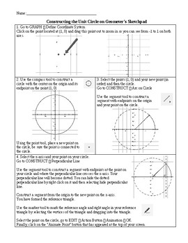 Preview of Constructing a Unit Circle on Geometer's Sketchpad