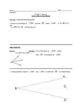 Constructing an Angle Bisector by Mathman to the Rescue | TPT