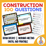 Construction 100 Questions: Brain Break Preschool Kinderga