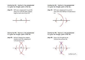 Preview of Construction #6:  Perpendicular Line Through a Point on the Line