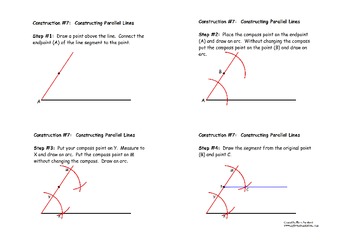 Preview of Construction #7:  Constructing Parallel Lines - Instructional Diagram