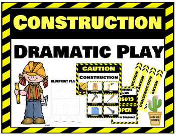 Preview of Construction, Building, and Blueprints Dramatic/ Pretend Play Center