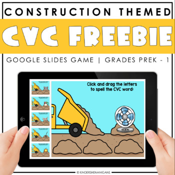 Preview of Construction CVC Digital Activity FREEBIE