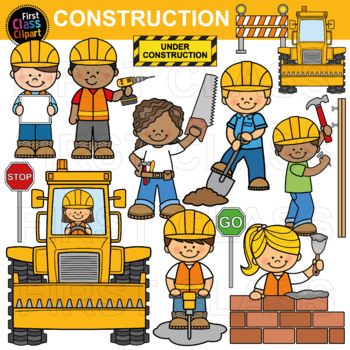 Construction Clip Art by First Class Clipart | TPT