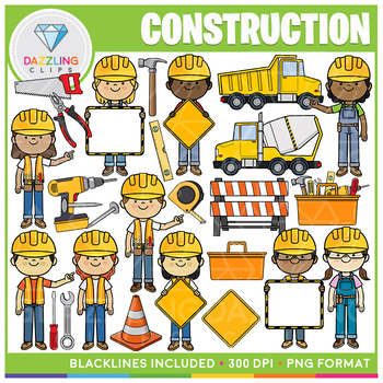 Construction Clip Art Bundle! by Dazzling Clips | TpT