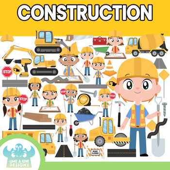 Construction Clipart (Lime and Kiwi Designs) by Lime and Kiwi Designs