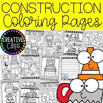 Preview of Construction Coloring Pages (+writing papers)