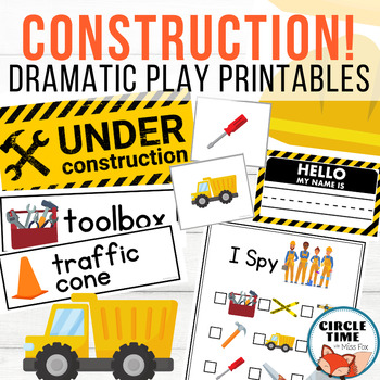 Construction Dramatic Play Printable Activities, Pretend Games ...