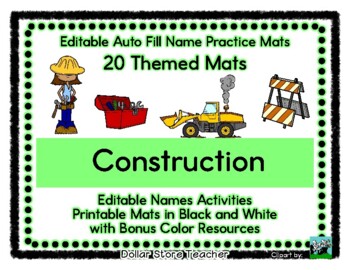 Editable Name Spelling Practice Mats - Stay At Home Educator