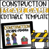 Construction Escape Room Editable Template