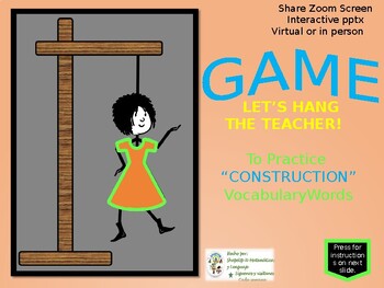 Preview of Construction Interactive Hangman Game To Practice Vocabulary
