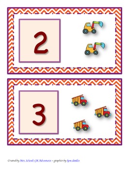 Construction Number Cards by Schenk Kindershop | TPT