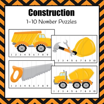 Construction Number Puzzles - Teach Me Mommy