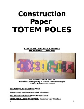 Preview of Construction Paper Totem Poles