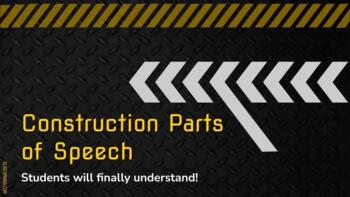 Preview of Construction Parts of Speech Slides Presentation