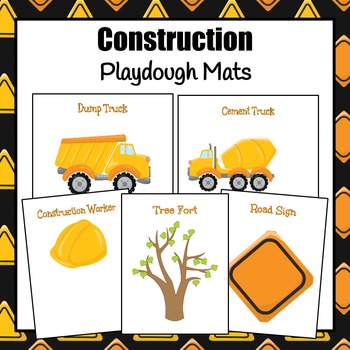 Playdough Mats: Construction Playdough Mats by Oh Boy Homeschool